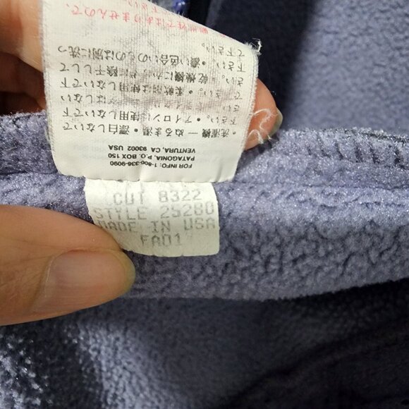 VTG Vintage Women's Patagonia Synchilla Fleece Zip-up Jacket Medium Made In USA - Picture 8 of 9